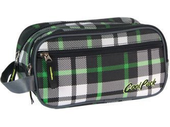 Cosmetic bag Coolpack Wave Green tartan 48064CP nr 182