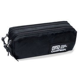 Double zippers pencil pouch CoolPack Edge Army Black 99400CP No. B69076