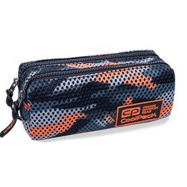 Double zippers pencil pouch CoolPack Edge Camo Mesh Orange 98496CP nr B69069