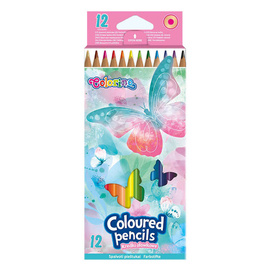 Hexagonal coloured pencils 12 colours Colorino Kids 14687PTR/1