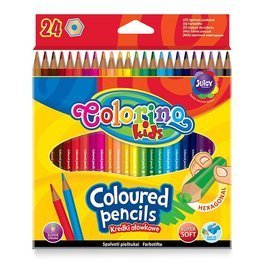 Hexagonal coloured pencils 24 colours Colorino Kids 14700PTR/1