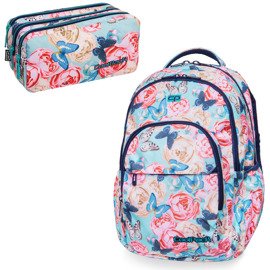 Set CoolPack  Butterflies - Basic Plus backpack and Primus pencil case