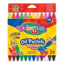 Triangular oil pastels 24 colours Colorino Kids 36085PTR