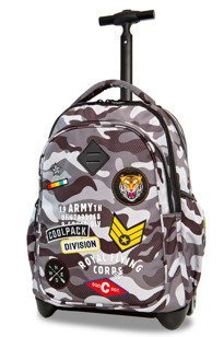 Trolley backpack Coolpack Junior Camo Black Badges 23896CP A28111