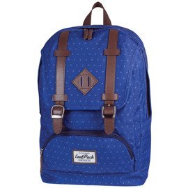 Urban backpack vintage CoolPack City Blue Dots 72236CP nr 1024