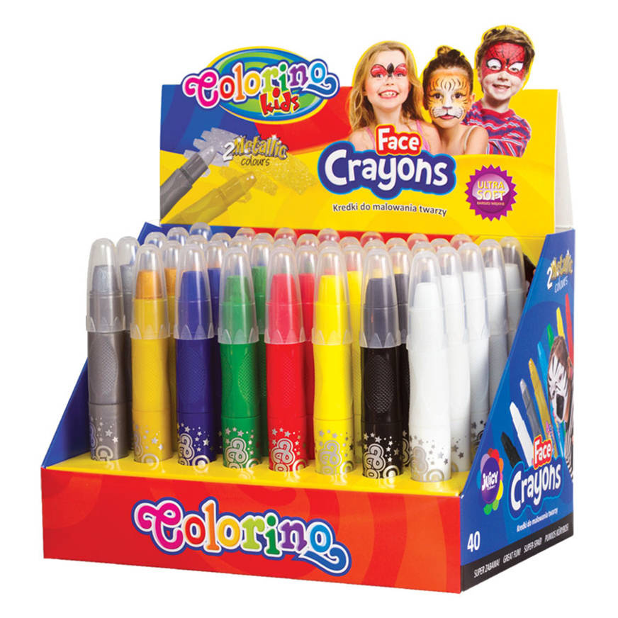 Face crayons 12 colours Colorino Kids 32650PTR Artykuły piśmiennicze