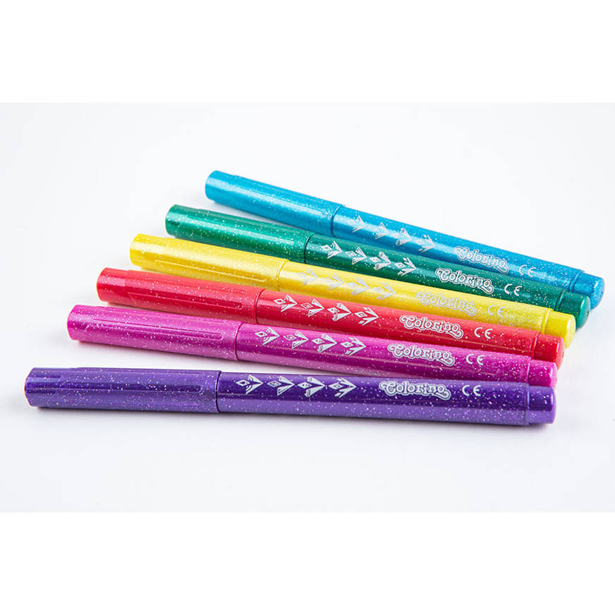 Glitter markers 6 colours Colorino Kids 65641PTR - Artykuły ...