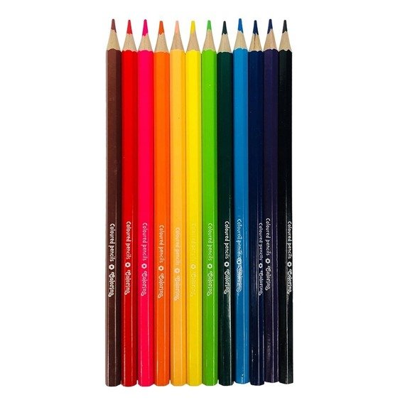  Hexagonal coloured pencils 12 colours Colorino Kids 14687PTR/1