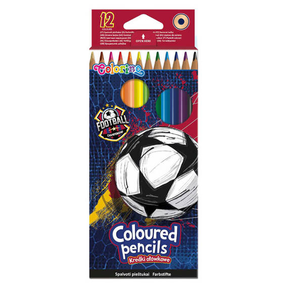  Hexagonal coloured pencils 12 colours Colorino Kids 14687PTR/1