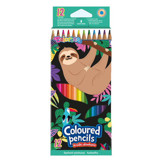  Hexagonal coloured pencils 12 colours Colorino Kids 14687PTR/1