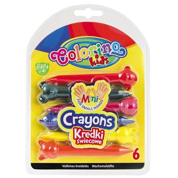Animal shaped crayons 6 colours Colorino Kids 33022PTR
