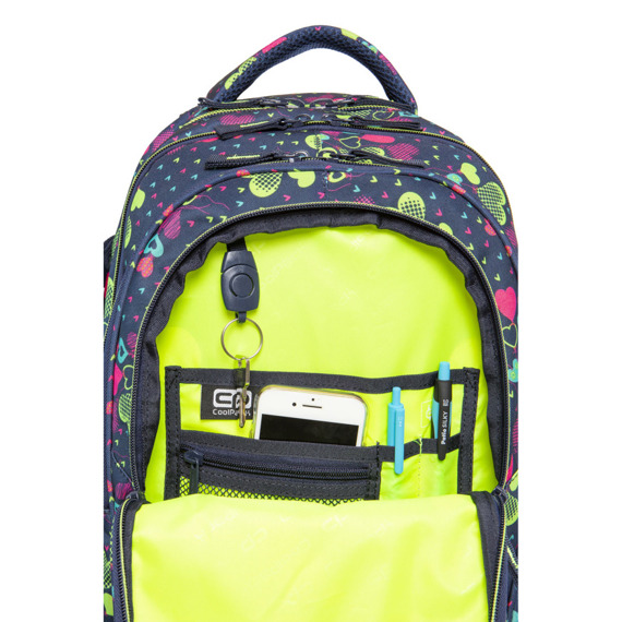 Backpack CoolPack Factor Lime Hearts 33048CP nr B02010