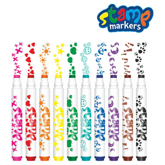 Double ended markers with stamps 10 pcs. Colorino Kids 36092PTR