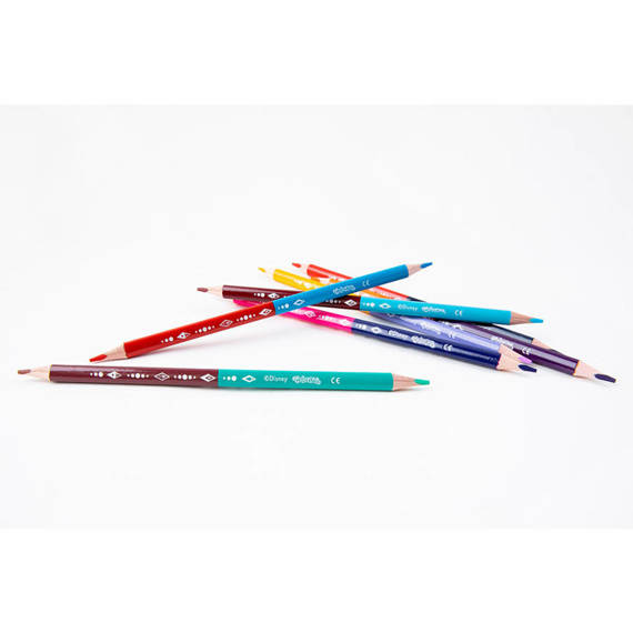 Double ended triangular coloured pencils 12 pcs. / 24 colours Colorino Kids 33046PTR