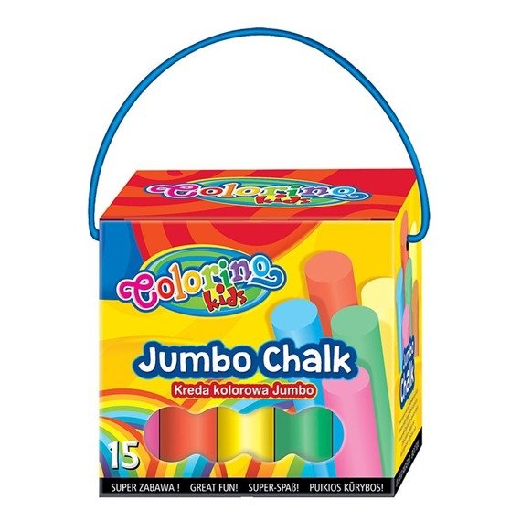 Dustless coloured chalk 15 pcs. Colorino Kids 65825PTR 