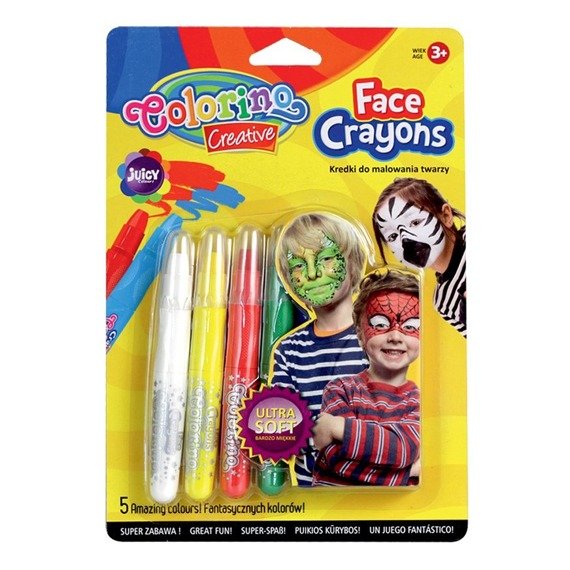 Face crayons 12 colours Colorino Kids 32650PTR