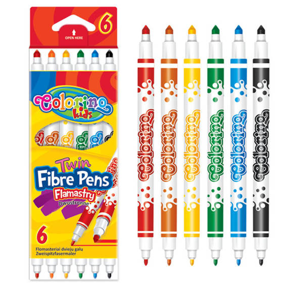 Junior Fibre pens 6 colours Colorino Kids 34593PTR