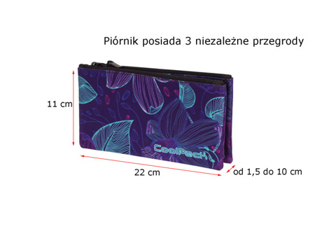 Pencil case Coolpack Trio Lunar blossom 74599CP nr 795