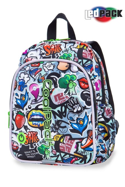 School backpack Coolpack Bobby LED Graffiti 22592CP A23201 Backpacks Kids backpacks Bobby LED Backpacks School backpacks Plecaki LED Bobby LED Kindergarten bags Back to school ma y