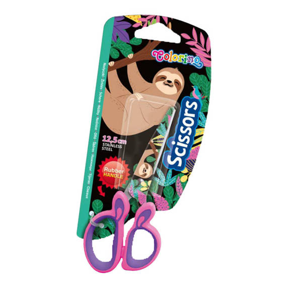 Scissors with rubber handle 12,5 cm Colorino Kids 38645PTR