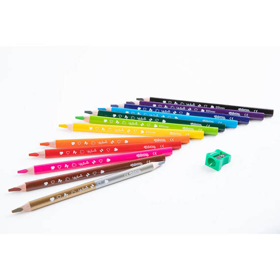 Triangular coloured pencils JUMBO 12 colours