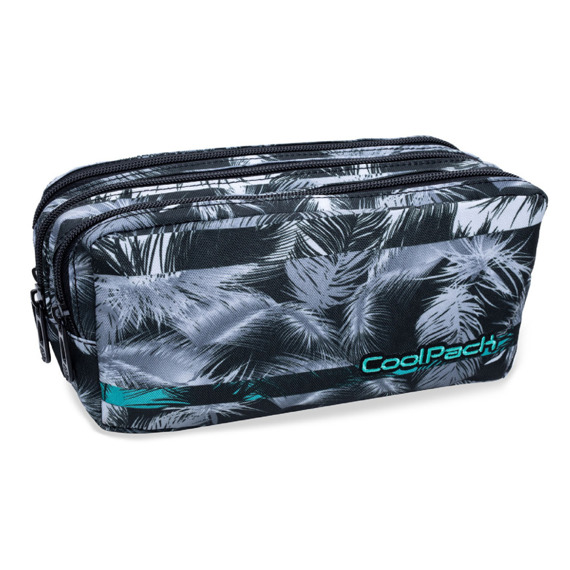 Triple decker pencil case CoolPack Primus Palm Trees Mint 31990CP nr B60004