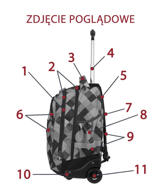 Trolley backpack Coolpack Rapid Criss Cross 82102CP nr A516