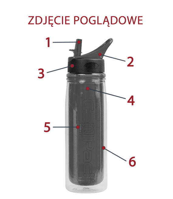 Water bottle Coolpack Stream 600 ml Różowy 80248CP