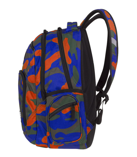 Zestaw młodzieżowy Coolpack 2018 Camouflage Tangerine - plecak Break, piórnik Clever i saszetka Madison