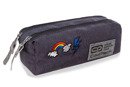 Double zippers pencil pouch Coolpack Hippie Edge Sparkling Badges Grey 22493CP B69085