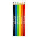 JUMBO round coloured pencils 17,5 cm 6 colours with sharpener Colorino Kids 33084PTR 