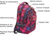 School backpack Coolpack College Cranbeery check 77071CP nr 630