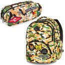 Set Coolpack Camo Desert Badges - Bentley backpack and Clever pencil case