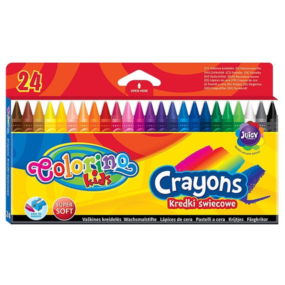 Kredki świecowe 24 kolory Colorino Kids 13895PTR