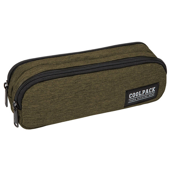 Piórnik szkolny dwukomorowy CoolPack Clio Snow Olive Green 51141CP C69162
