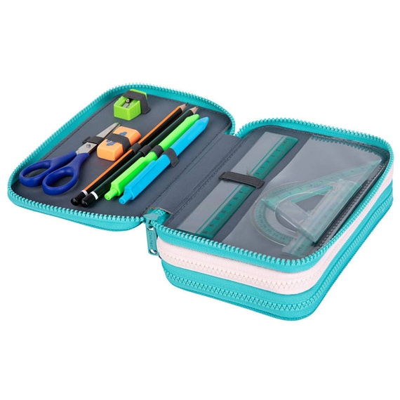 Piórnik szkolny potrójny z wyposażeniem CoolPack Jumper 3 Princess Bunny E67536