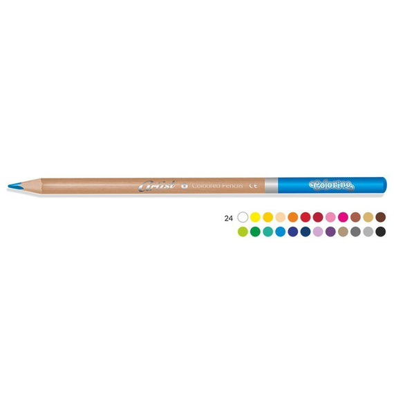 Kredki ołówkowe okrągłe Artist 24 kol. Metalowe pudełko Colorino Kids 83263PTR