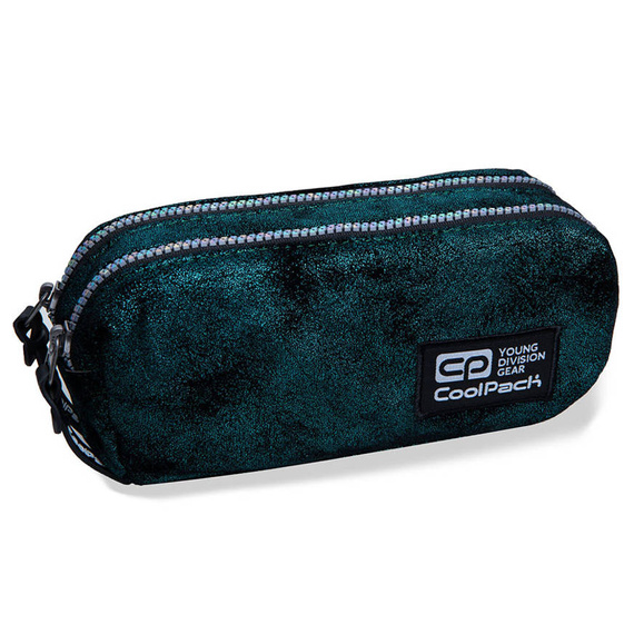 Piórnik szkolny dwukomorowy CoolPack Edge Diamond Turquoise B69079