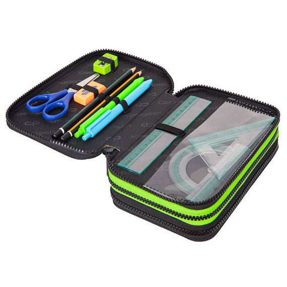Piórnik szkolny potrójny z wyposażeniem CoolPack Jumper 3 Game Night F067711