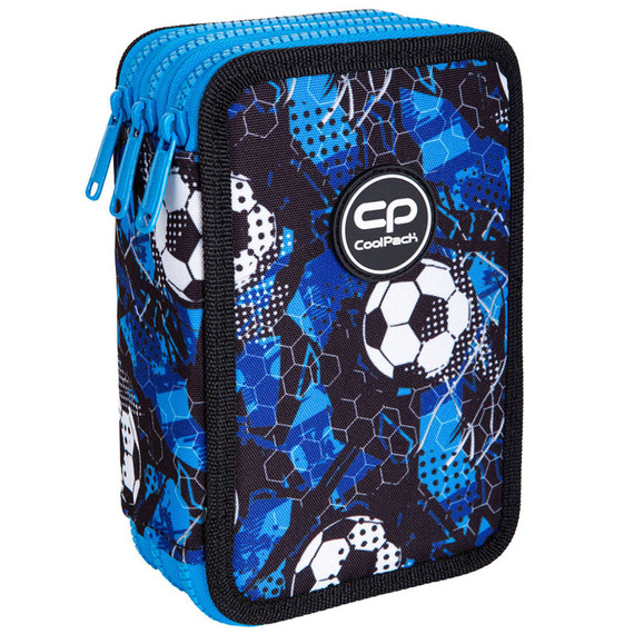 Piórnik szkolny potrójny z wyposażeniem CoolPack Jumper 3 Soccer E67553