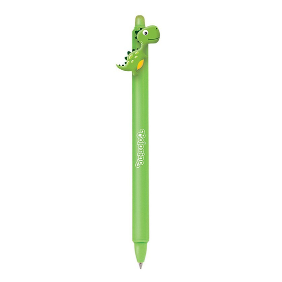 Długopis automatyczny wymazywalny Dinozaury zielony Colorino School 29928PTR