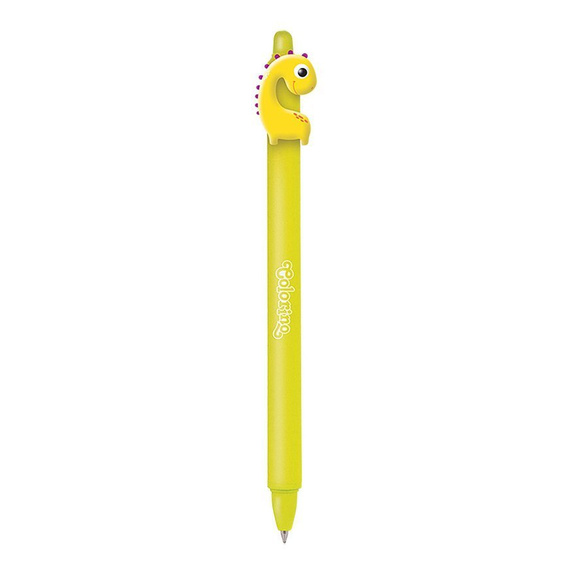 Długopis automatyczny wymazywalny Dinozaury żółty Colorino School 29928PTR