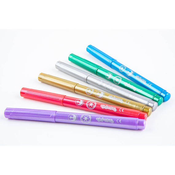 Markery metalizowane Disney Star Wars 6 kol. Colorino Kids 89571PTR