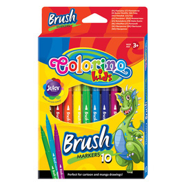 Flamastry pędzelkowe 10 kol. Colorino Kids 65610PTR