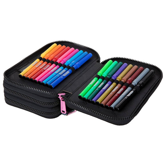 Piórnik szkolny potrójny z wyposażeniem CoolPack Jumper 3 Sugar Babes E67539