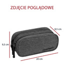 Piórnik szkolny dwukomorowy Coolpack Clever Ribbon Grid 87964CP nr A299