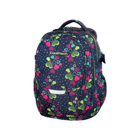 Plecak młodzieżowy szkolny CoolPack Factor Lime Hearts 33048CP nr B02010