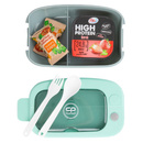 Śniadaniówka z przegródką i sztućcami Coolpack Mil Mint/Gray Z31004