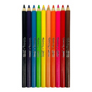  JUMBO round coloured pencils 17,5 cm 10 colours with sharpener  Colorino Kids 33091PTR