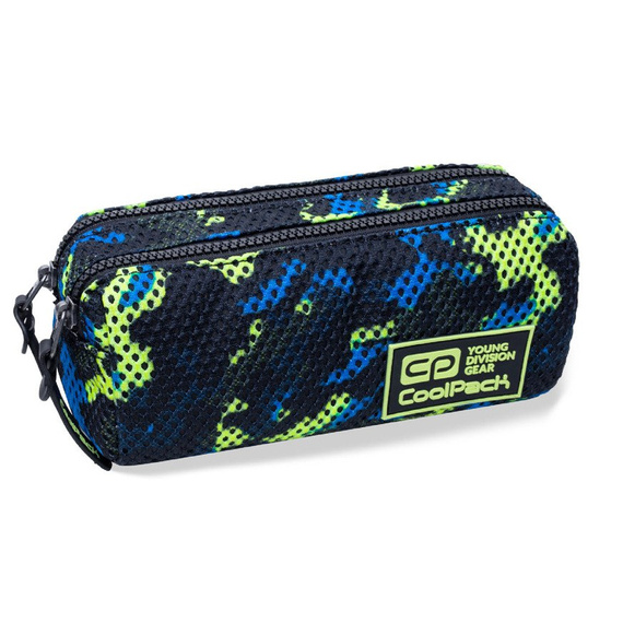 Piórnik szkolny dwukomorowy CoolPack Edge Camo Mesh Yellow 98380CP nr B69068